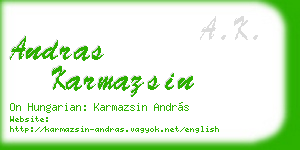 andras karmazsin business card